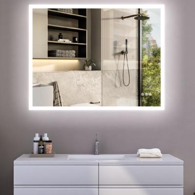 Chine Miroir de salle de bains sans cadre avec éclairage LED et débrouilleur à vendre