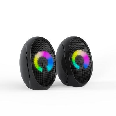 China Mini Source factory customized rgb speaker for pc 6W COM A12 computer speaker 2.0 for sale