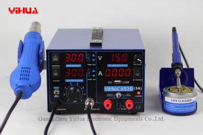 China YH-853D 3A 4 LED with USB new type 3 in 1 soldering station with power supply for sale