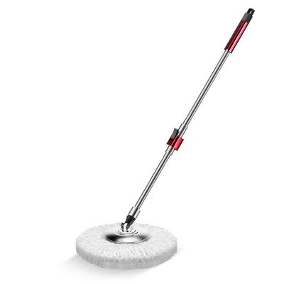China Disposable 360 Rotation Aluminum Broom Part Handle Stainless Steel Pole Broom Telescopic Broom Stick Pole for sale