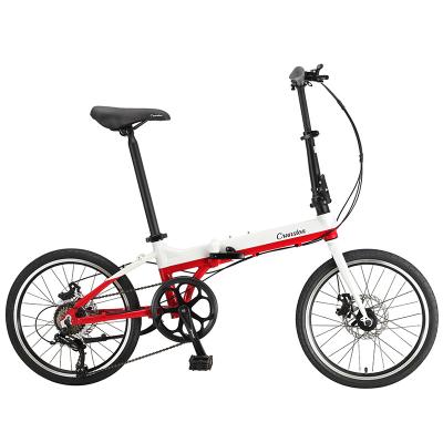 China 20 Inch Fashionable Folding Bike Ultralight Portable Variable Speed Bicycle Unisex For General Work Leisure Adult Bicycle for sale