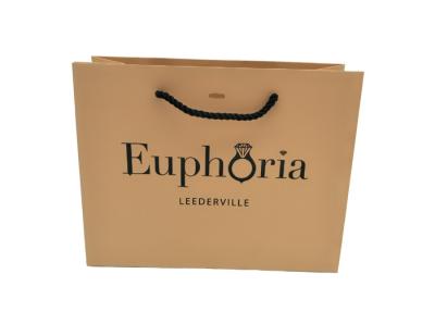 China Brown Custom Printed Jewelry Bags Recyclable Feature Glossy Lamination for sale