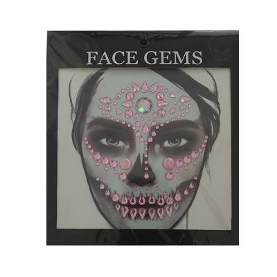 China Decorative Sticker Women Face Body Stickers Halloween Crystal Tears Face Gems Glitter Temporary Tattoo Stickers for sale