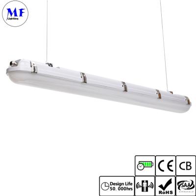 China 2FT 4FT 5FT LED Tri Proof Light Vapor Tight Light Fixture Waterproof IP66 20W 40W 60W For Tunnel Railway Train Station for sale
