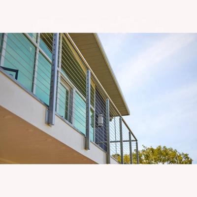 China Durable Eco - Friendly Mesense Balcony Railing Designs Side Mounted Cable Railing For Balcony / Deck for sale