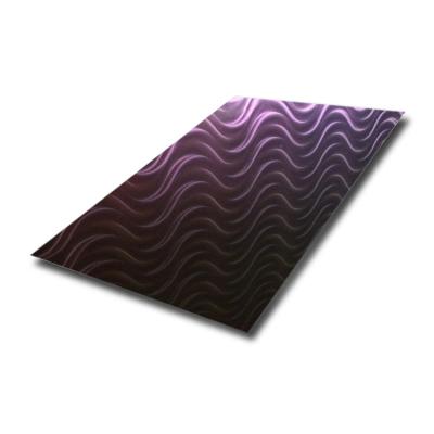 China SS 201 316 Grade Sheet 0,9MM espessura 3D Laser/polido textura em relevo Chapa de aço inoxidável para revestimento de parede decorativa à venda
