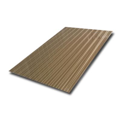 Chine matériau de construction 304 ligne polie motif or texture en acier inoxydable panneaux muraux métalliques décoratifs à vendre