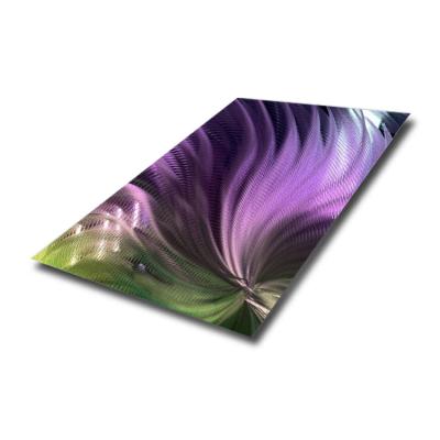 China Acero inoxidable 304 PVD Texturas de acero inoxidable de color Lámina SS pulida para la decoración de paneles de pared en venta