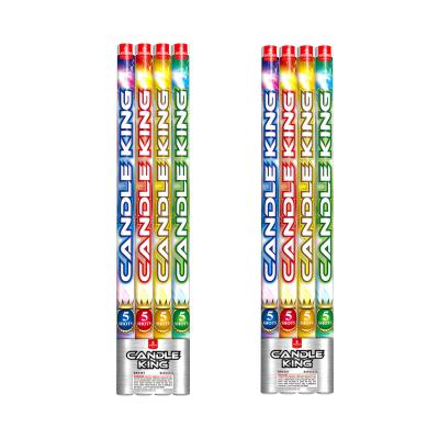 China Mandarín Roman Candle Fireworks de 5 tiros 0,032 pirotecnias adaptables de CBM en venta