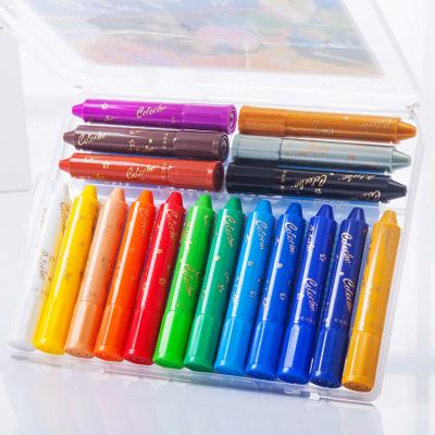 China Bright Non-Toxic Washable Colors Pencil Set 18 Colors Plastic Watercolor Pencil For School Children for sale