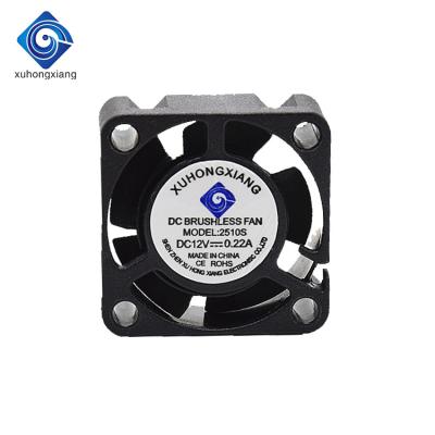 China Garment Shops 2510 Customized Miniature DC Fan 5v 12v 24v Industrial Small Mini Silent High Speed Axial Fan 25x25x10mm for sale