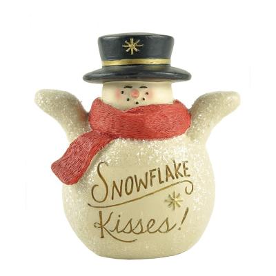 China New Europe Design Resin Home Decor Snowman Figurine Gifts With