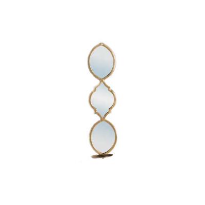 China Morden Mayco Modern Home Decor Glass Mirror Frame Gold Candle Holder for sale