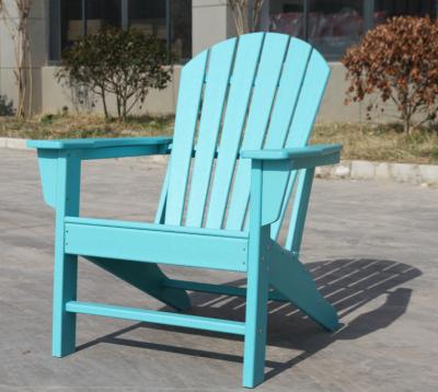 China Modern All Weather Recycled Plastic Classic HDPE Furniture Adirondack Chair - Blue For Not Surface Color Fade for sale