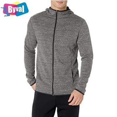 China Wholesale Fitness Logo Printing Anti-wrinkle Men's Performance Full-zip Hoodie Men's Hoodie Custom Pullover Hoodie for sale