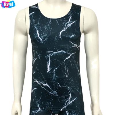China Custom Digital Print Singlets Mens Anti-pilling Tank Tops Military Style Camouflage Mens Tank Vest Camouflage Mens Bodybuilding Gym Clothing Factory for sale