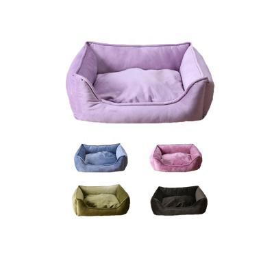 China Newest Wholesale Travel Large Washable Luxury Cat Pet Dog Bed Rectangle Sofa Pet Bed For Autumn Winter for sale