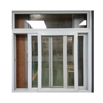 China Guangdong Foshan Brand Magnetic Screen Guangdong Foshan Brand PVC Profile Slide Window China Factory UPVC Sliding Windows With Mosquito Net for sale