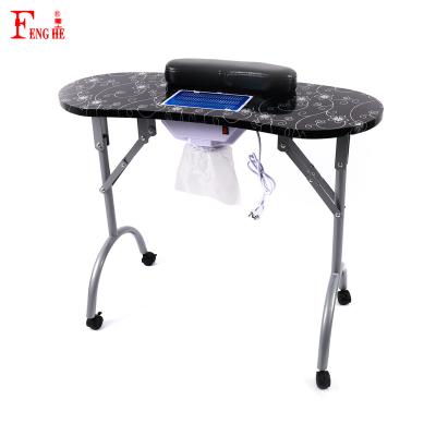 China Minimalist hot sale portable foldable high quality nail table for salon beauty salon for sale