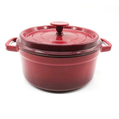 China Amazon's Viable Success Enameled Cast Iron Oven Casserole Dutch Dish Large 6.5 Quart Loop Handles and Self-Basting for sale