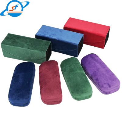 China Multicolored Velvet Glasses Case Retro Vintage Eyeglasses Case Eco Friendly for sale