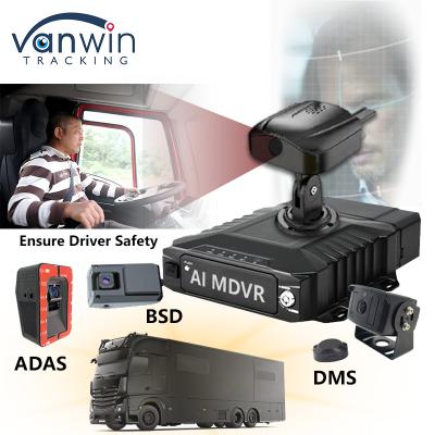 China H.265 8CH HDD DVR móvil de conducción avanzada DSM ADAS BSD AI Sistema de monitoreo de sensores peatonales en venta