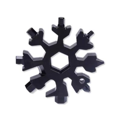China HOT outdoor multi-function snowflake wrench zinc alloy camping design snowflake multi tool customized key chain for sale
