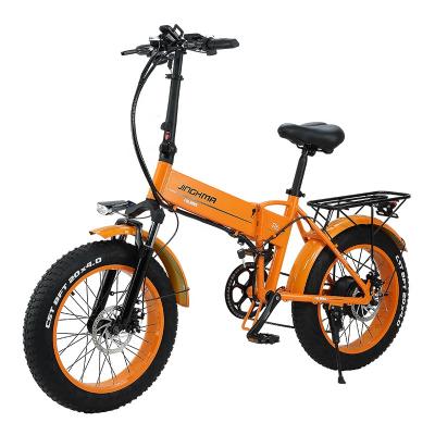 China Horn Folding Step Through Electric Bicycle 20 Inch Fat Tire 350w eBike 500W 48V Electric Bike 7 Speed Scooter for sale