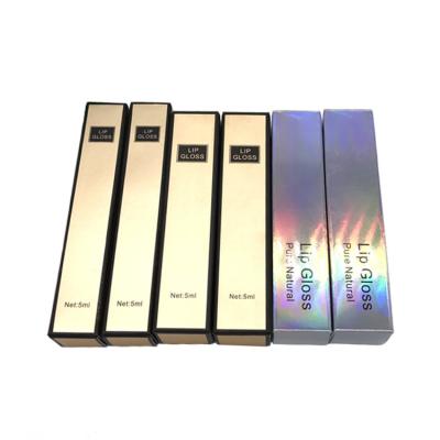 China Handmade Custom Printing Lip Gloss Lip Gloss Box Holographic Lipstick Wholesale Cardboard Boxes for sale