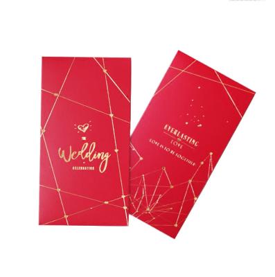 China Gift Envelope OEM Customized Red Pocket Envelope For New Year Celebration Red Envelope for sale
