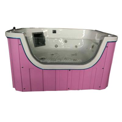 China New 1.4m Dog Bathtub 1.4m Massage Pool Machine Pet Spa Acrylic Transparent Dense Bubbles Wash Tub Sustainable High Quality Environment for sale