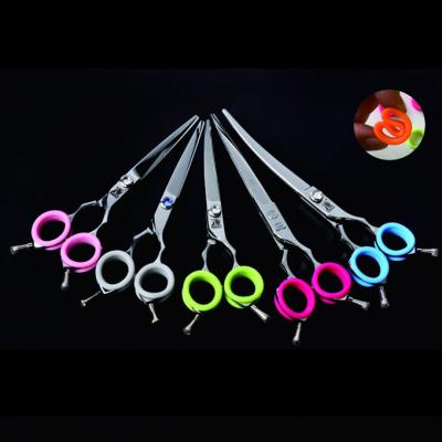 China RUBBER SCISSORS RING BEAUTICAN SCISSOR RINGS pet accessories ring scissors set viable scissors for sale