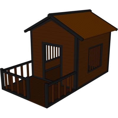 China Viable Professional Outdoor Wooden Luxury Pet Dog House Large Pet Courtyad Kennel Kennel House for sale