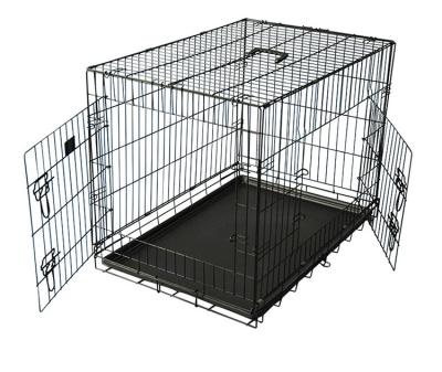 China New Design Viable Outside Portable Small Large Dog Cage Folding Wire Metal Pet Cage Small Size for sale