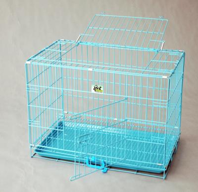China New Design Blue Dog Cage Viable Outside Portable Dog Cage Folding Wire Metal Pet Cage Small Size Small And Large for sale