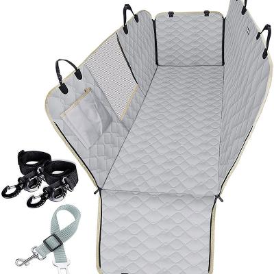 China New Design Waterproof Dog Cars SUV Stored Trucks Cushion Mat Pad Pet Car Backseat Cover with Mesh Window for sale