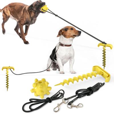 China 2022 Viable OUTDOOR CONFLICT TOY BALL PET TOY BALL DOG COLOR DOG STRETCH ROPE BALL for sale