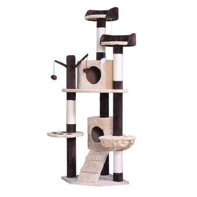 China Liveable Big Cat Tree Gyms Fun Furniture Climbing Pet Tower Housing Cat Tree House for sale