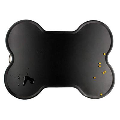 China Viable Silicone Bone Shaped Pet Feeding Mat Dog Puppy Cat Feeding Mat Pad Cute Silicone for sale