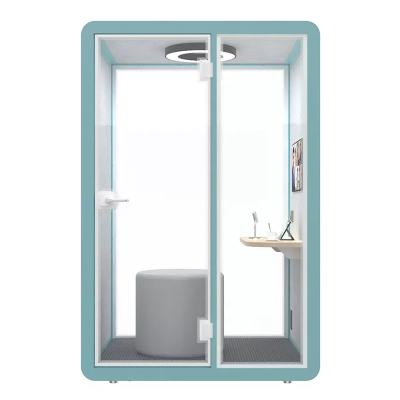 China (Other) Adjustable High Quality Acoustic Soundproof Booth Operation Movable Mute And Aluminum Alloy Sound Absorbing Home Booth for sale