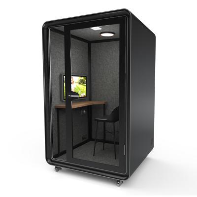China Adjustable Movable Detachable Indoor Private Soundproof Booth Workspace Isolation Mobile Conference Booth (Other) for sale