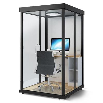China (Other) adjustable affordable three-piece glass soundproof is a mobile sound insulation booth for live broadcast for sale
