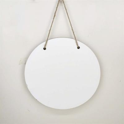 China Art Deco 12 In Round MDF Blank Sign Printing Door Sign Custom Sublimation Wooden Door Plate for sale