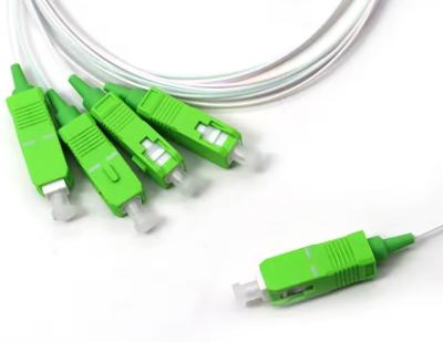 China Conector SC/APC Tubo de acero de fibra óptica 1x4 PLC Splitter para longitud de onda 1260-1650nm en venta