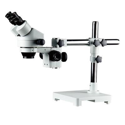 China stereo zoom microscope Binocular zoom microscope boom stand single arm 6.7X-45X for sale