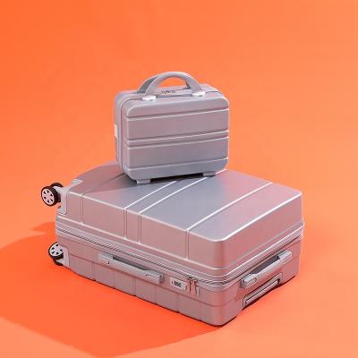 China Fashionable best sellers ABS suitcase zipper pulls maletas promotion bags luggage set for lady for sale