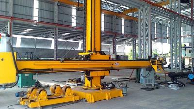 China Columna de la rotación y soldadora móviles motorizadas del auge con las diapositivas cruzadas eléctricas en venta
