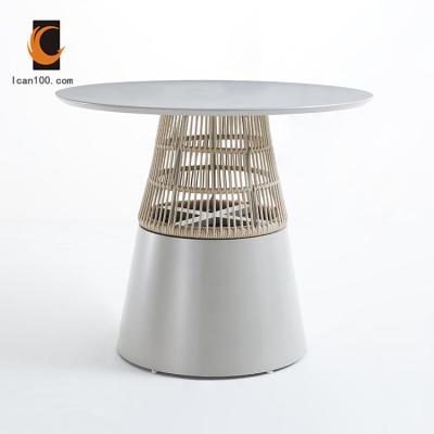 China Scandinavian Brand New Hot Designs Garden Outdoor Bistros Round Metal Coffee Table for sale