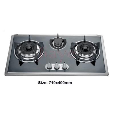 China Used factory price JY-PA3034 stainless steel panel gas hob gas stove gas hob/built-in 3 sabaf mini burner for Pakistan for sale