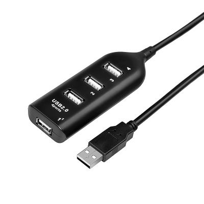 China Mini 4 Ports USB 2.0 Hub Industrial High Speed Portable USB Port For Laptop PC Computer for sale